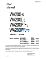 WA200-5 WA200L-5 WA200PT-5 WA200PTL-5 Shop Manual