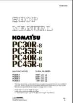 PC30R-8 PC46R-8 PC40R-8 PC45R-8 Shop Manual