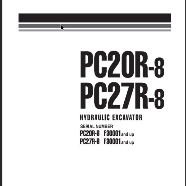 PC20R-8 PC27R-8 Shop Manual