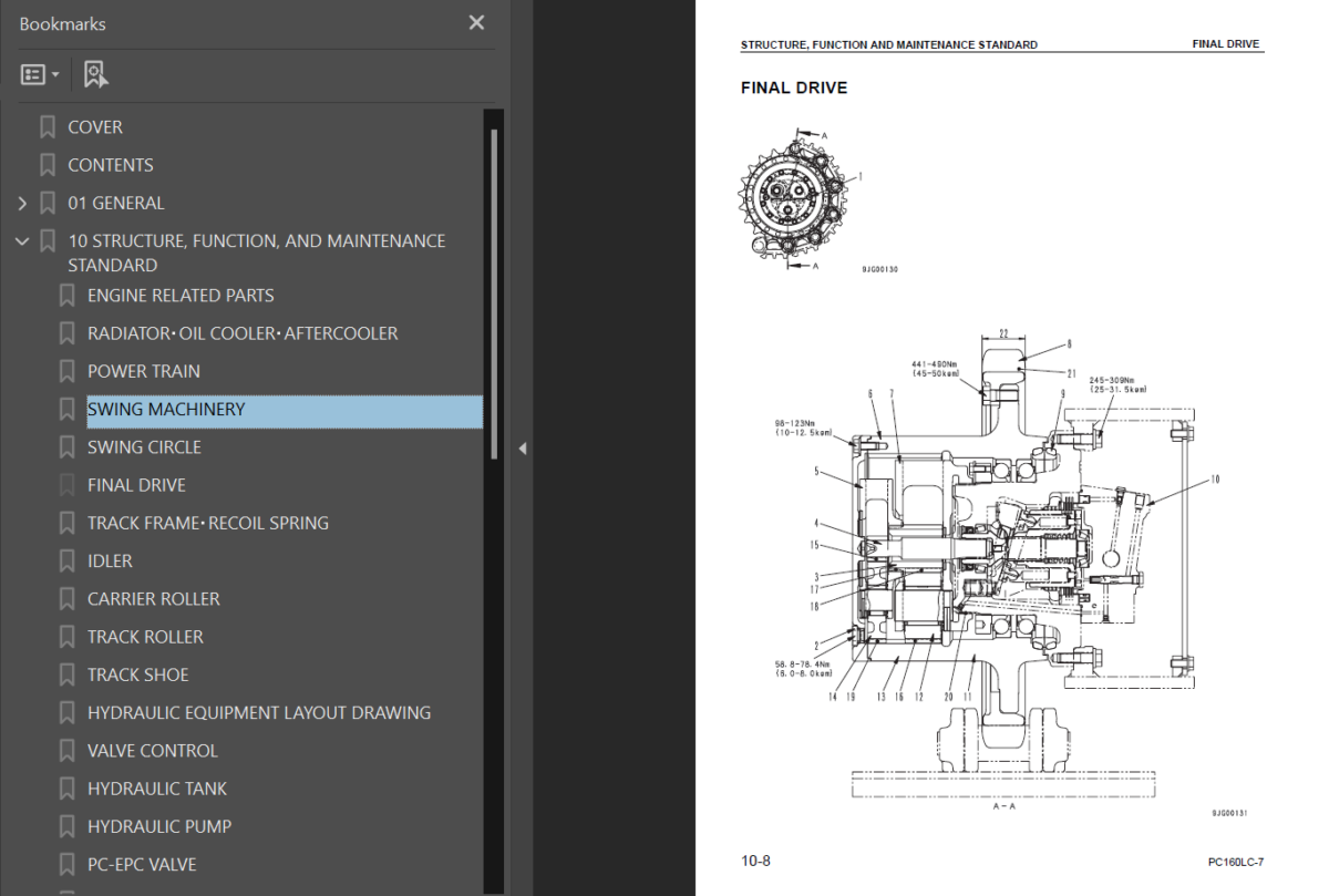 PC160LC-7 Shop Manual