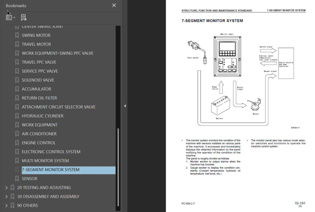 PC160LC-7 Shop Manual