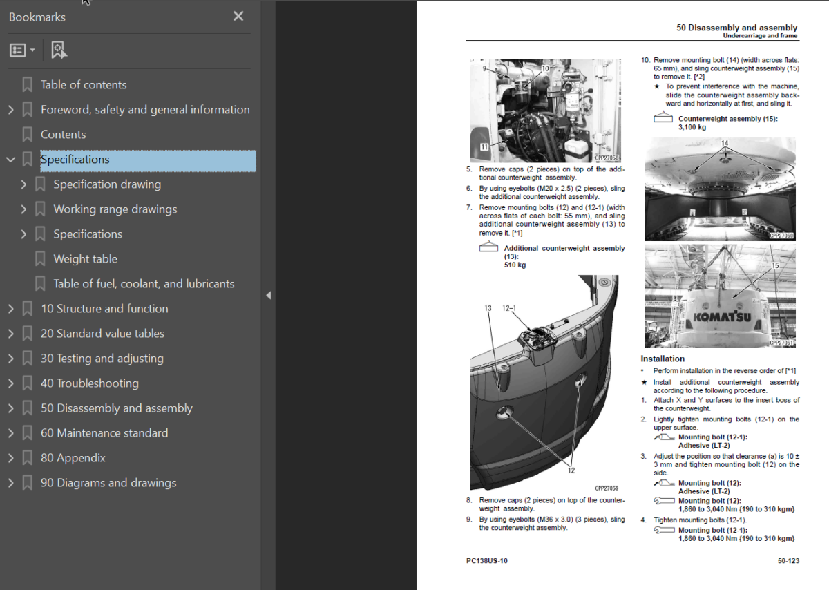 PC138US-10 Shop Manual