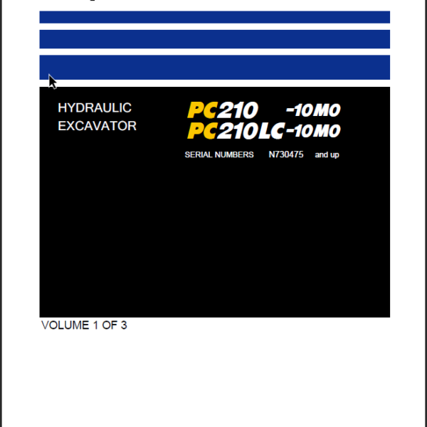 +PC210 -10M0 PC210LC-10M0 Shop Manual