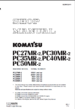 PC27MR-2 PC30MR-2 PC35MR-2 PC40MR-2 PC50MR-2 Shop Manual