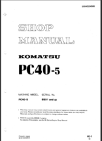 PC40-5 Shop Manual