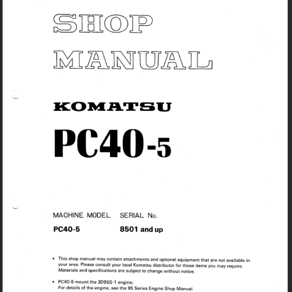 PC40-5 Shop Manual