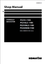 PC210 -11E0 PC210LC -11E0 PC210NLC-11E0 PC230NHD-11E0 (SERIAL NUMBERS K75001 and up) Shop Manual