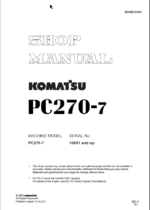 PC270-7 (10001 and up) Shop Manual