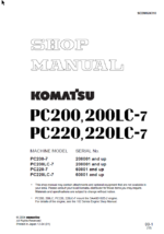 PC200 PC200LC-7 PC220 PC220LC-7 Shop Manual