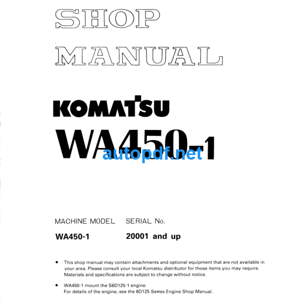 WA450-1 Shop Manual