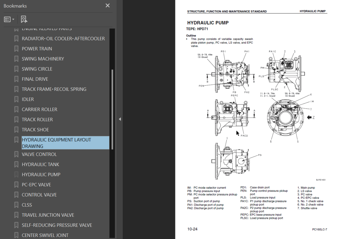 PC160LC-7 Shop Manual