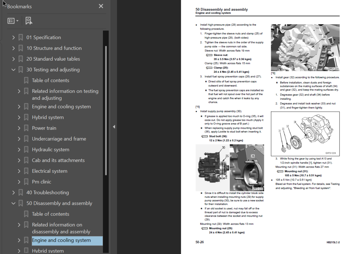 HB215LC-2 Shop Manual