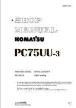 PC75UU-3 Shop Manual