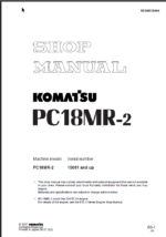 PC18MR-2 Shop Manual