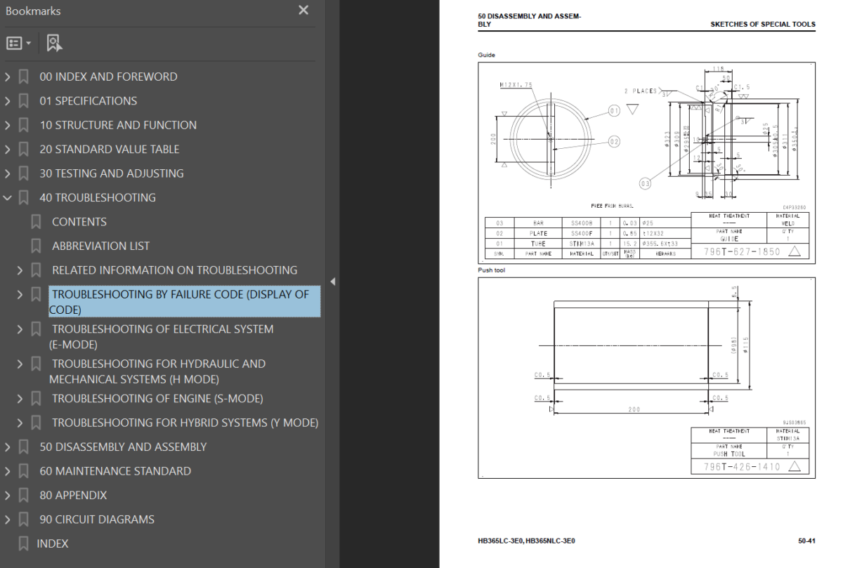 HB365LC-3E0 HB365NLC-3E0 Shop Manual