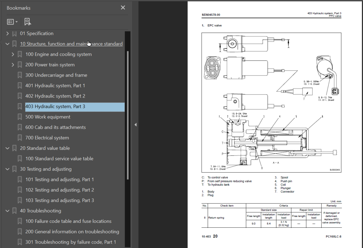 PC160LC-8 Shop Manual