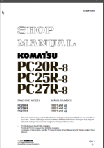 PC20R-8 PC25R-8 PC27R-8 Shop Manual