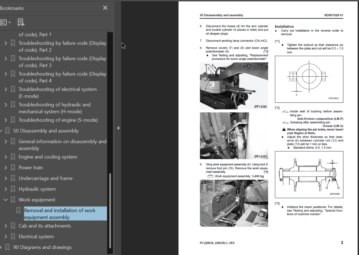 PC228US -3E0 PC228USLC-3E0 Shop Manual