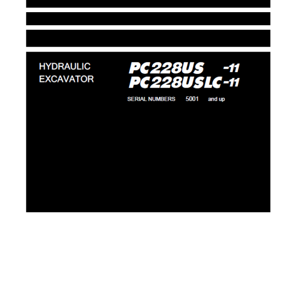 PC228US -11 PC228USLC-11 Shop Manual