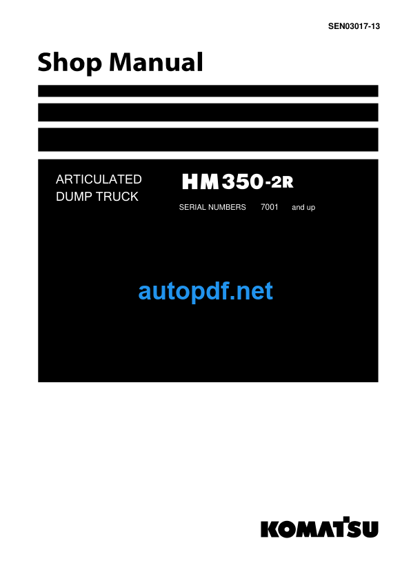 HM350-2R Shop Manual