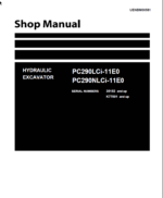 PC290LCi-11E0 PC290NLCi-11E0 SERIAL NUMBERS 35152 and up K77001 and up Shop Manual