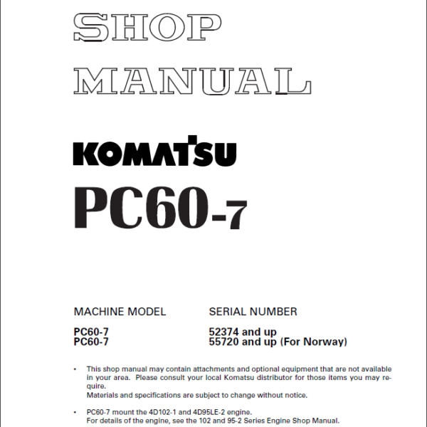 PC60-7 Shop Manual