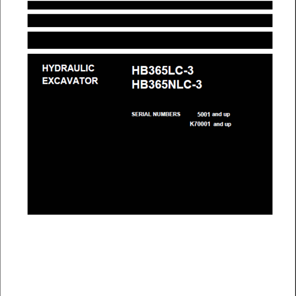 HB365LC-3 HB365NLC-3 Shop Manual