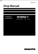 Komatsu PC290LC-11 (SERIAL NUMBERS 35001 and up) (SEN06507-09) Shop Manual