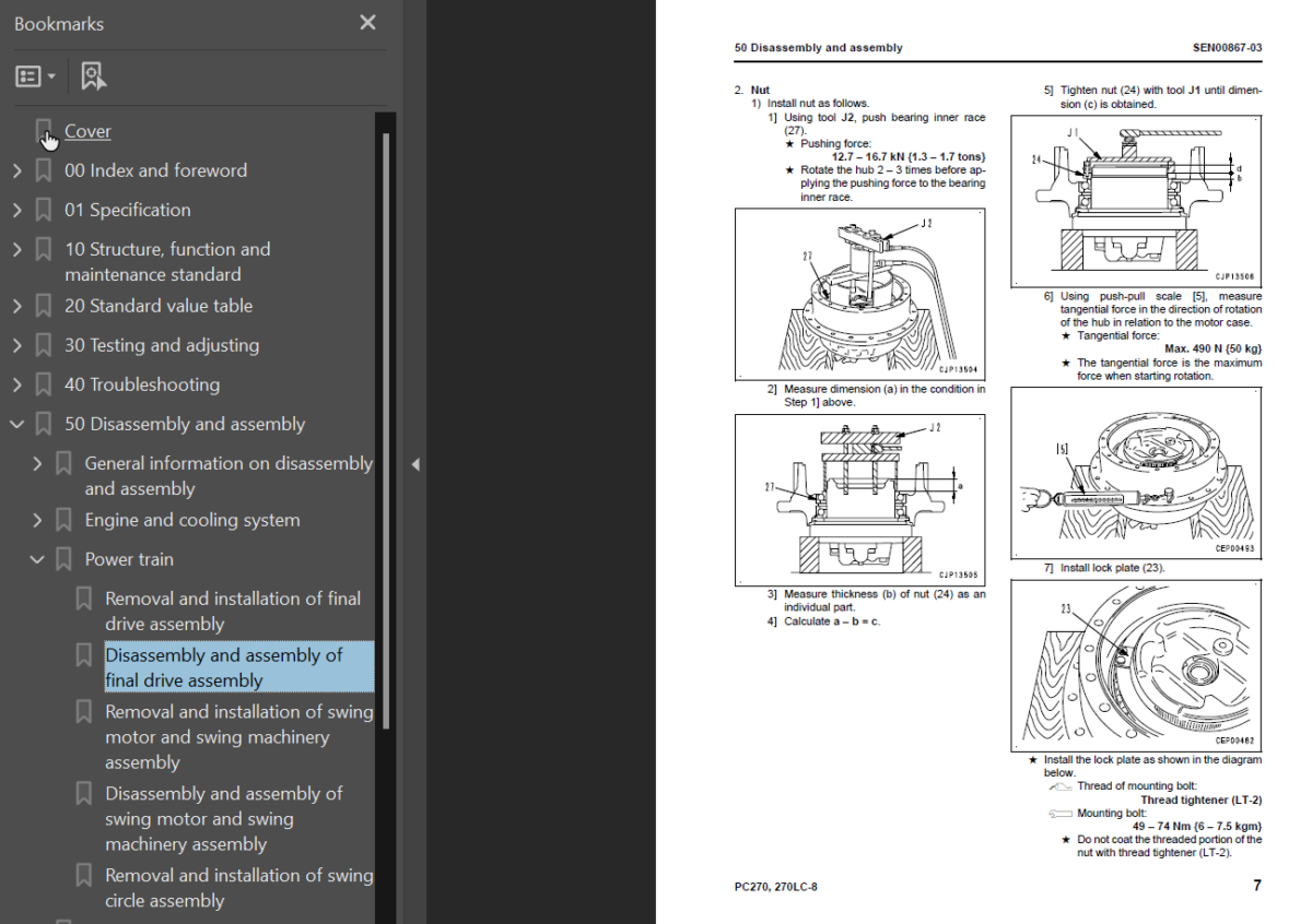 PC270 -8 PC270LC-8 Shop Manual