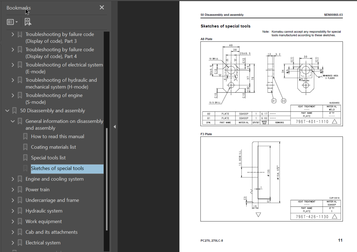 PC270 -8 PC270LC-8 Shop Manual