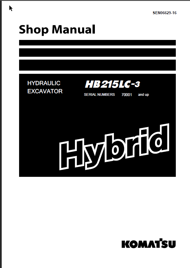 HB215LC-3 Shop Manual