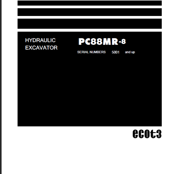 PC88MR-8 Shop Manual