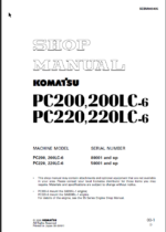 PC200 PC200LC-6 PC220 PC220LC-6 Shop Manual