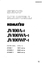 JV100A-1 JV100WA-1 JV100WP-1 Shop Manual