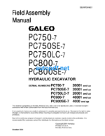 HYDRAULIC EXCAVATOR PC750-7 PC750SE-7 PC750LC-7 PC800-7 PC800SE-7 Field Assembly Manual