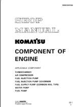 Komatsu Component of Engine Shop Manual