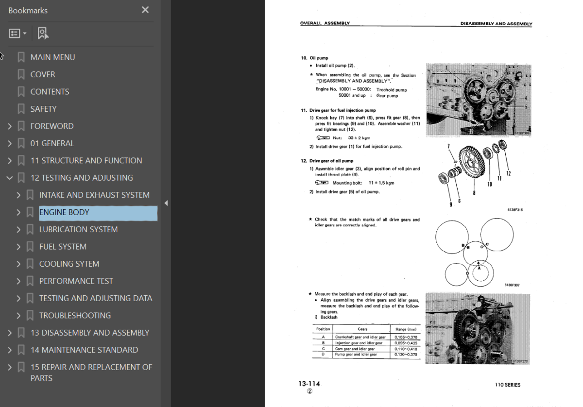 110 SERIES Diesel Engine Shop Manual