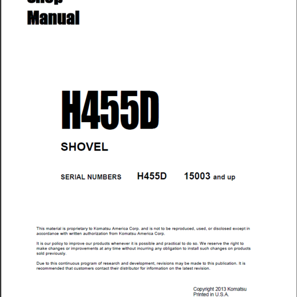 H455D Shop Manual