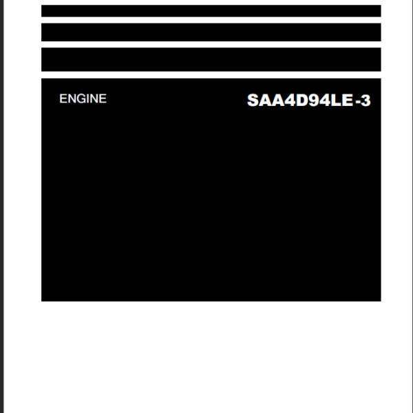 SAA4D94LE-3 Engine Shop Manual