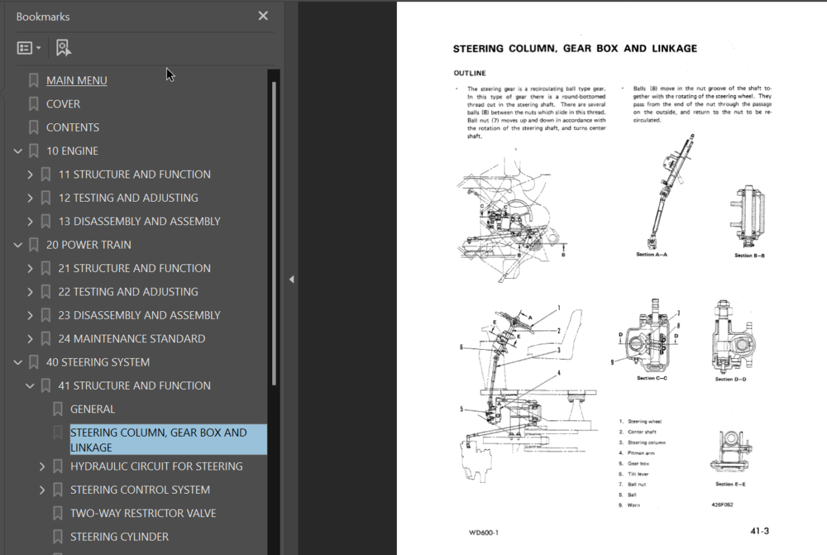 WD600-1 Shop Manual