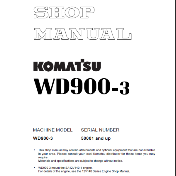 WD900-3 Shop Manual