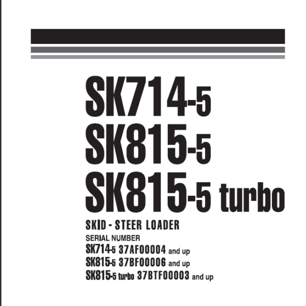 SK7145 SK815-5 SK815-5 turbo Shop Manual