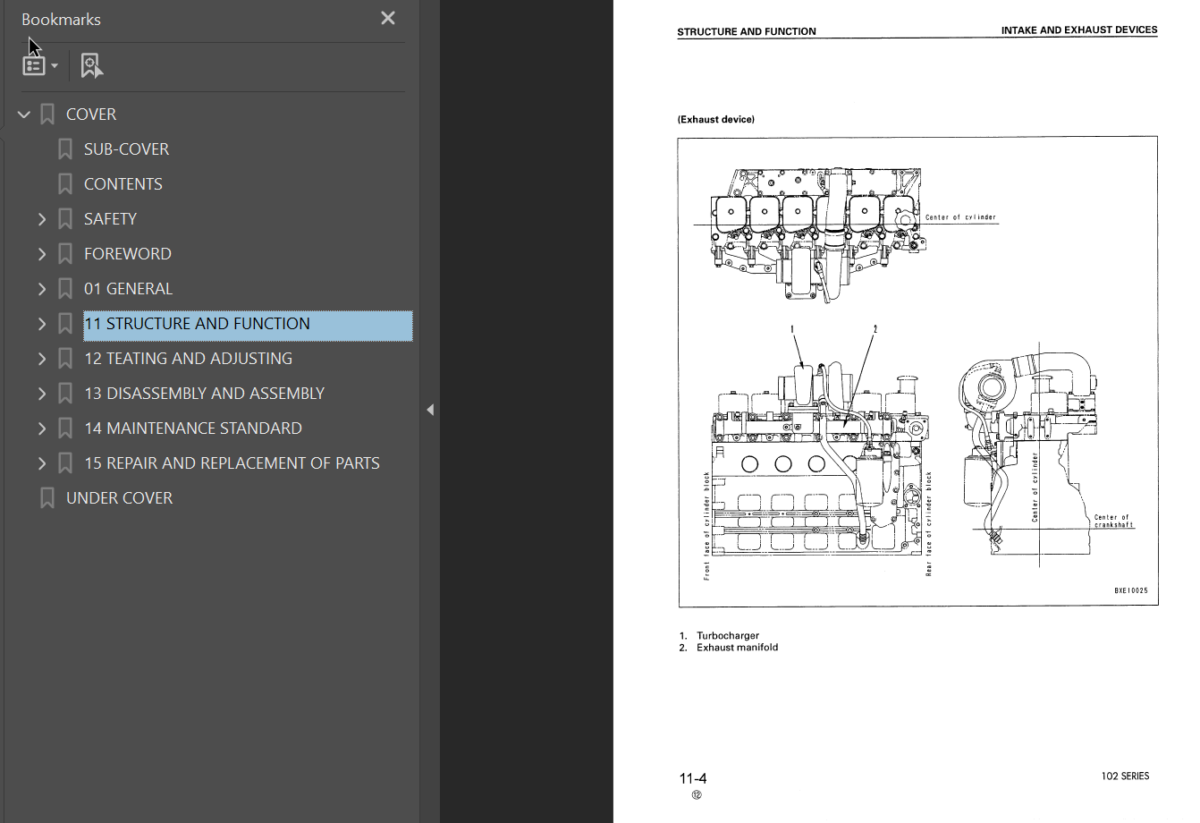 102 SERIES Diesel Engine (YEBM200101) Shop Manual