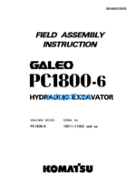 HYDRAULIC EXCAVATOR PC1800-6 GALEO Fİeld Assembly Manual