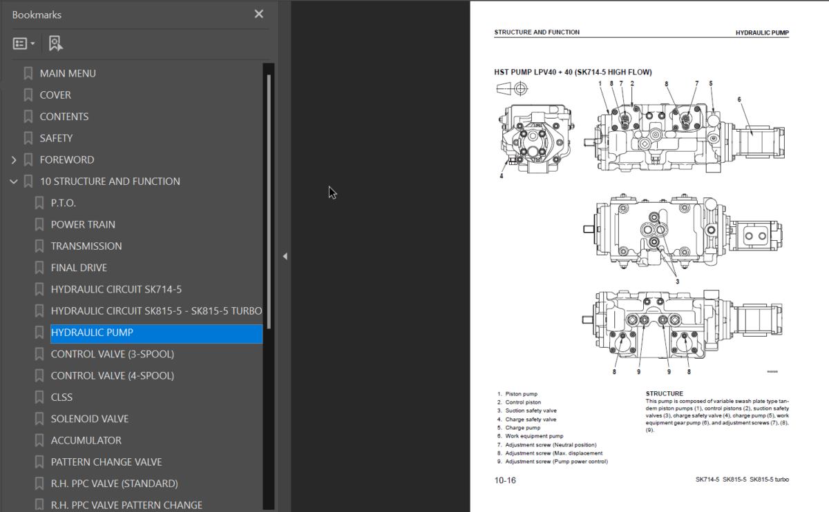 SK7145 SK815-5 SK815-5 turbo Shop Manual