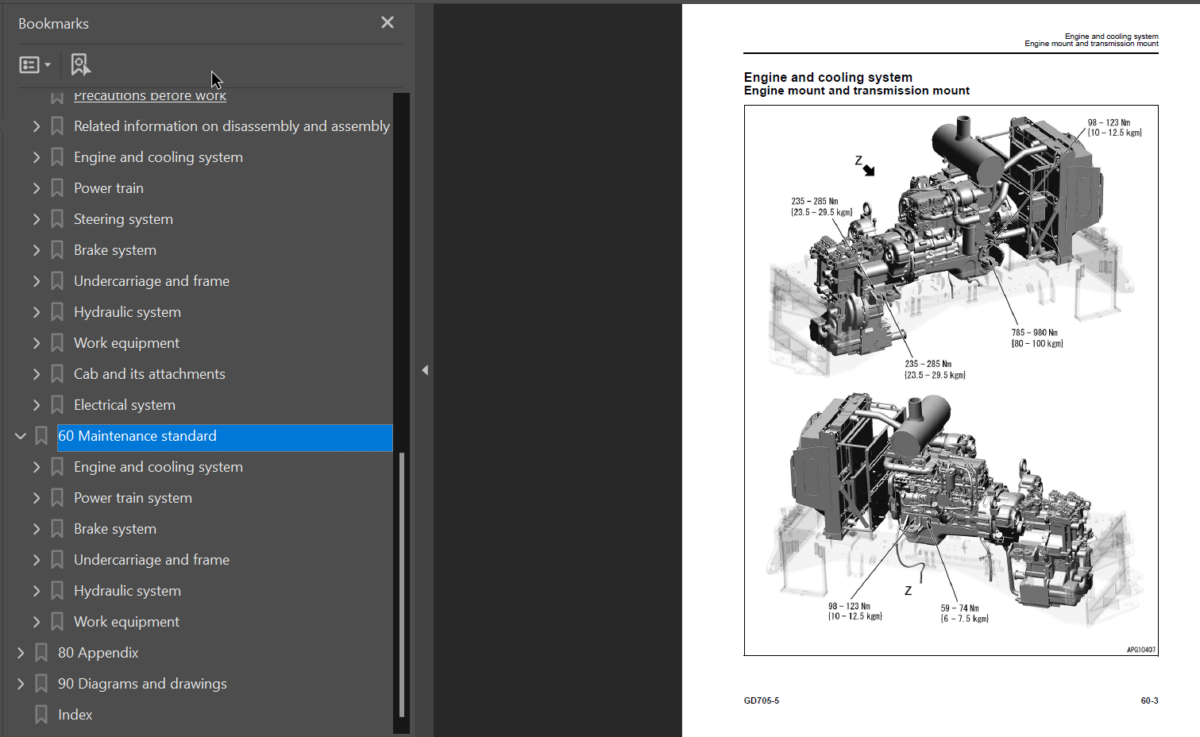 GD705-5 Shop Manual