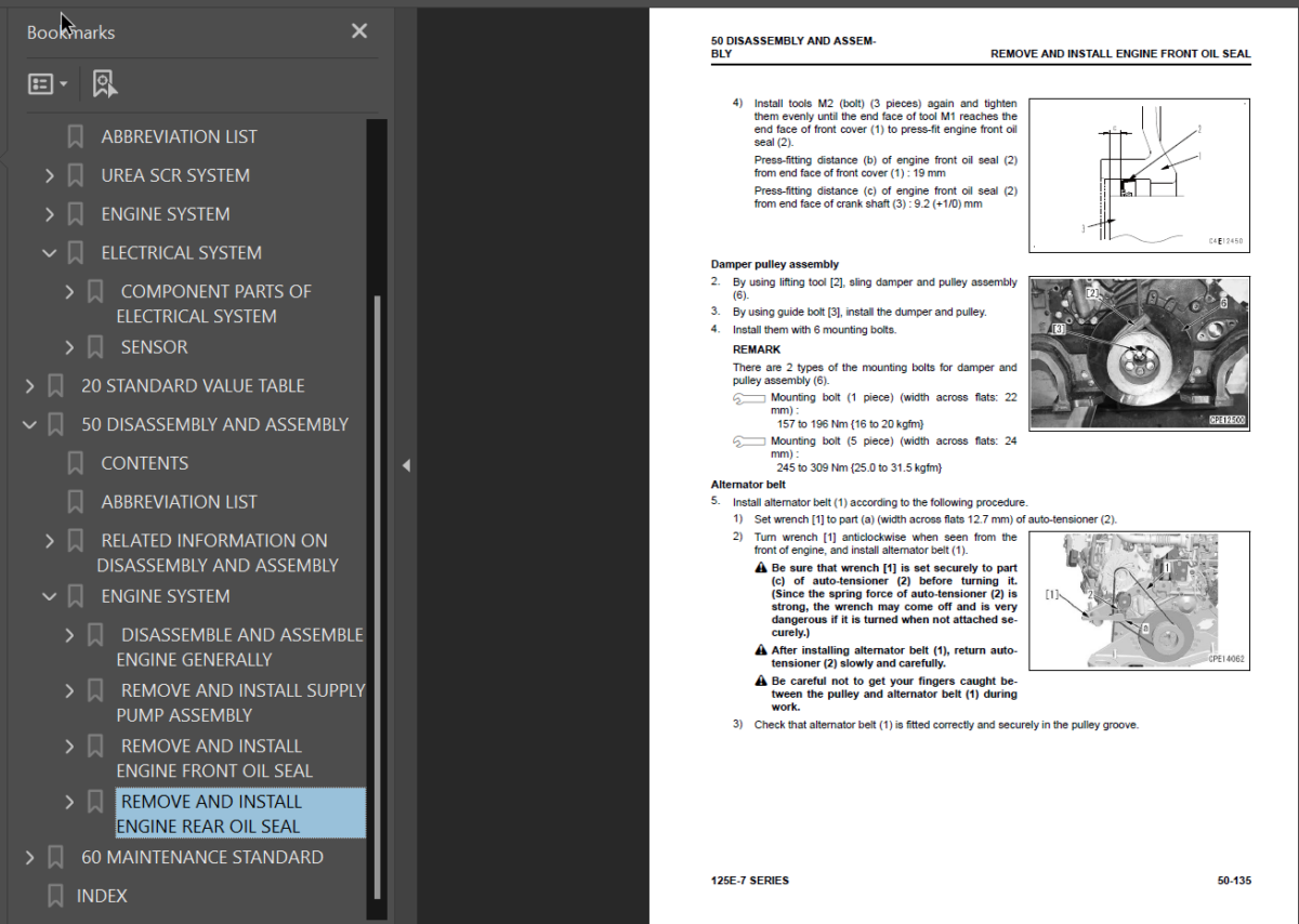 125E -7 SERIES Engine Shop Manual