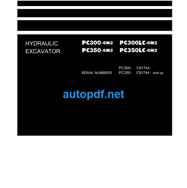HYDRAULIC EXCAVATOR PC300-8M2 PC300LC-8M2 PC350-8M2 PC350LC-8M2 Shop Manual