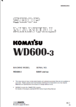 WD600-3 Shop Manual