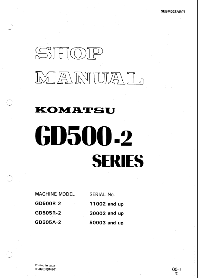 GD500-2 Shop Manual